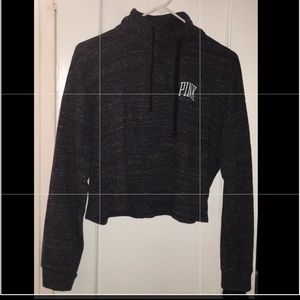 Pink Victoria's Secret cowl-neck crop sweater  S